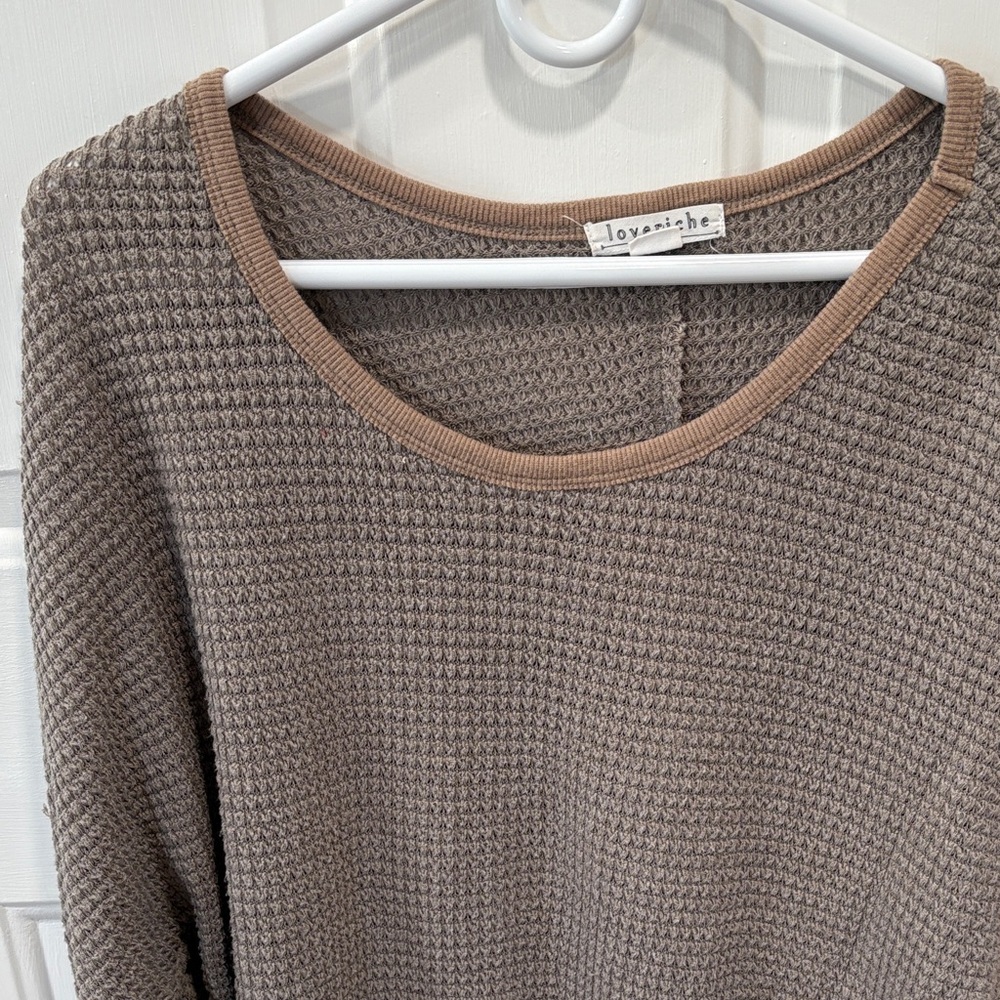 Perfect Waffle Knit Top 🤎